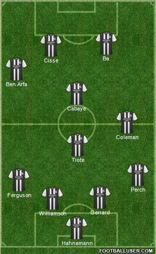 Newcastle United Formation 2012