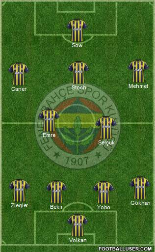 Fenerbahçe SK Formation 2012