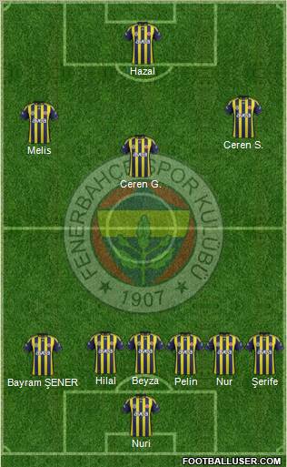 Fenerbahçe SK Formation 2012