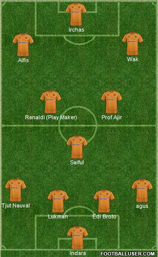 Wolverhampton Wanderers Formation 2012