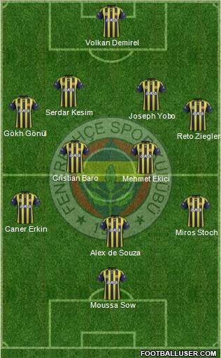 Fenerbahçe SK Formation 2012