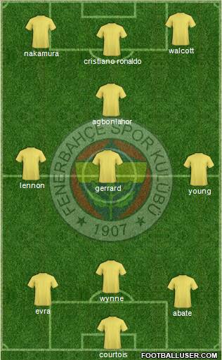 Fenerbahçe SK Formation 2012