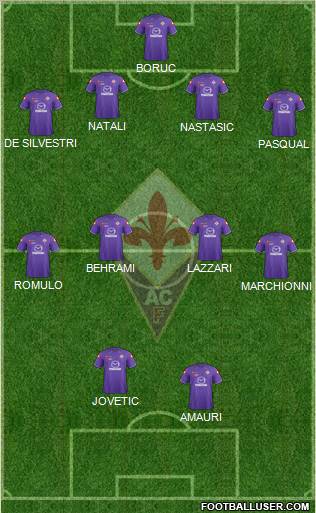 Fiorentina Formation 2012