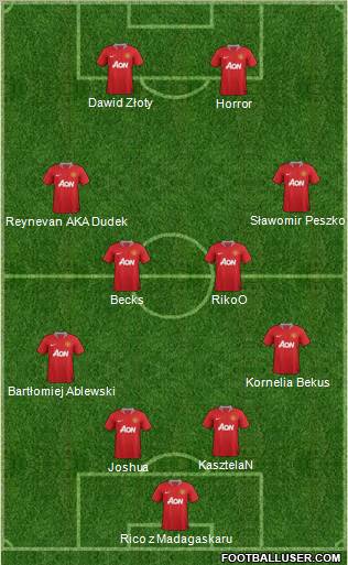 Manchester United Formation 2012