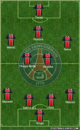 Paris Saint-Germain Formation 2012