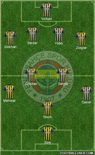 Fenerbahçe SK Formation 2012