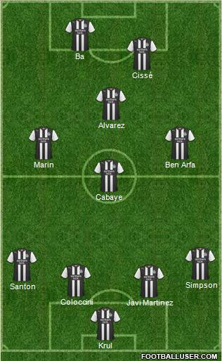 Newcastle United Formation 2012