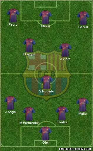 F.C. Barcelona Formation 2012