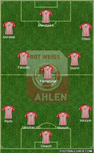 Rot Weiss Ahlen Formation 2012