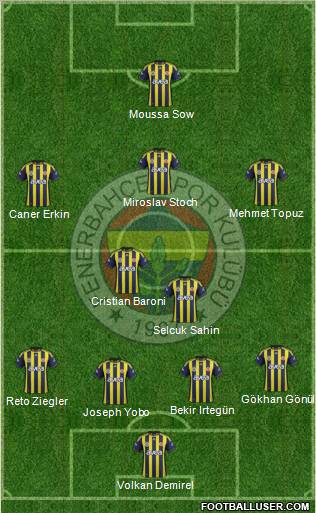 Fenerbahçe SK Formation 2012