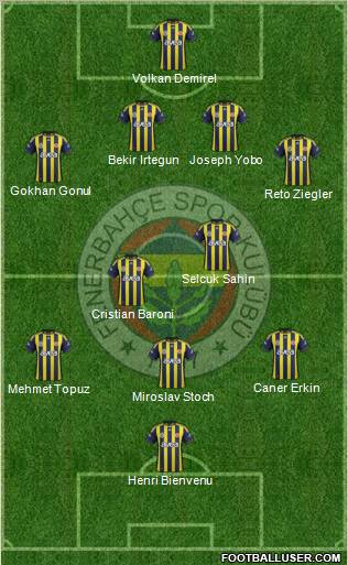 Fenerbahçe SK Formation 2012