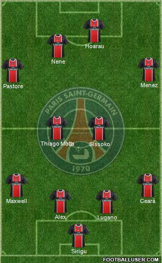 Paris Saint-Germain Formation 2012