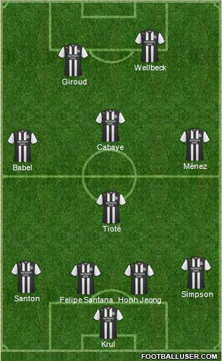 Newcastle United Formation 2012