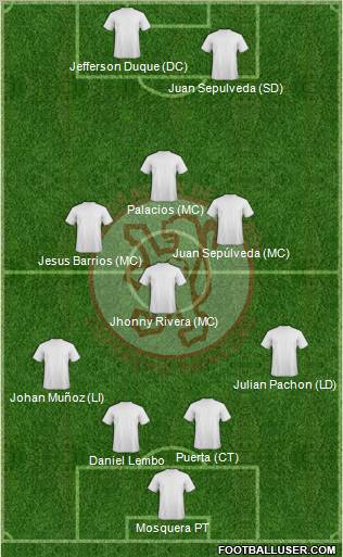 CDF Deportivo Rionegro Formation 2012