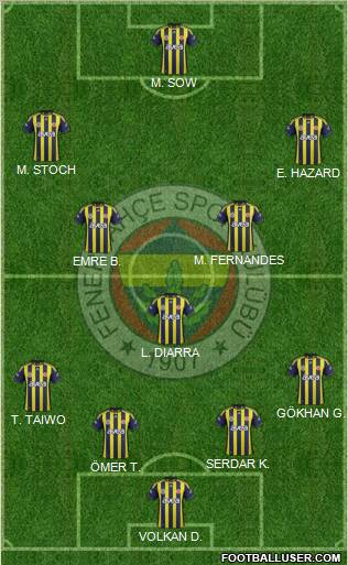 Fenerbahçe SK Formation 2012