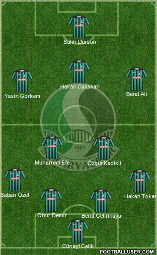 Sakaryaspor A.S. Formation 2012