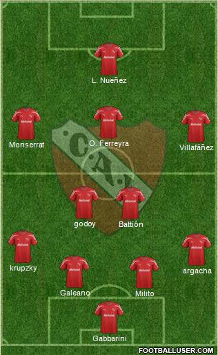 Independiente Formation 2012