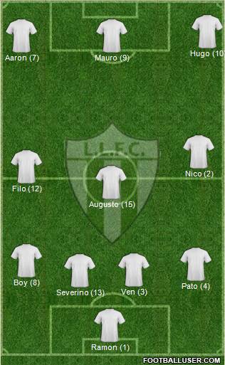 La Luz Tacurú Fútbol Club Formation 2012