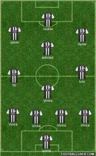 Newcastle United Formation 2012