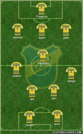 Defensa y Justicia football formation