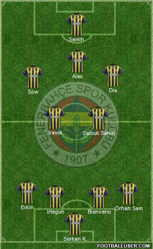Fenerbahçe SK Formation 2012