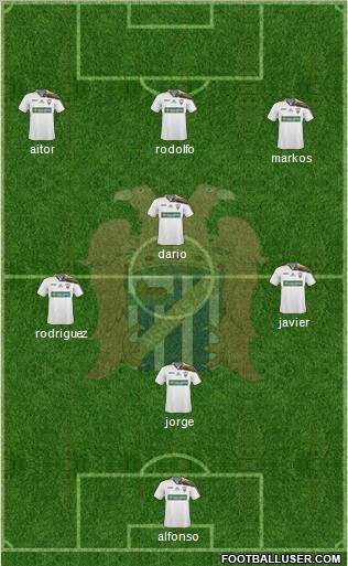 Águilas C.F. Formation 2012
