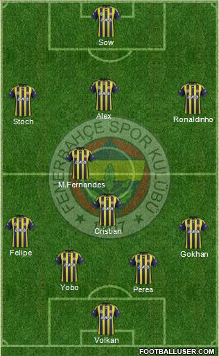 Fenerbahçe SK Formation 2012