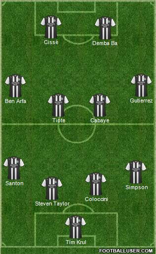 Newcastle United Formation 2012