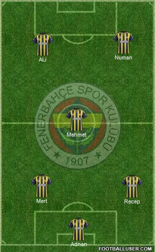 Fenerbahçe SK Formation 2012