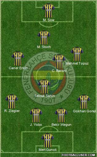 Fenerbahçe SK Formation 2012