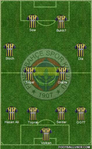 Fenerbahçe SK Formation 2012