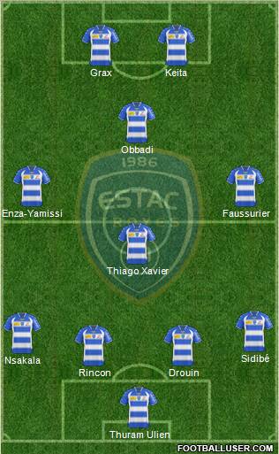 Esperance Sportive Troyes Aube Champagne football formation