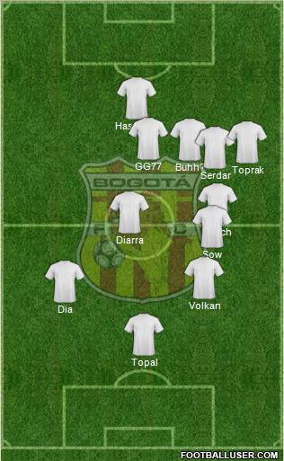 CD Bogotá FC Formation 2012