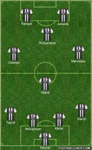 Newcastle United Formation 2012