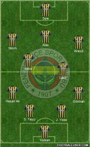 Fenerbahçe SK Formation 2012