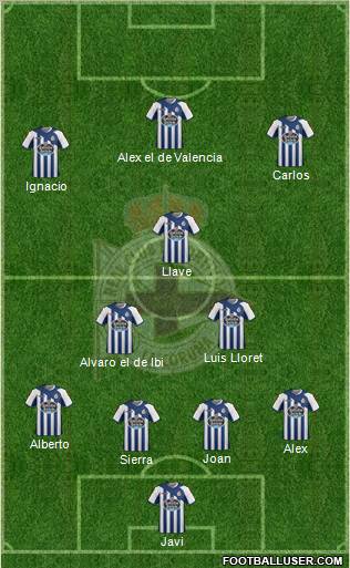 R.C. Deportivo de La Coruña S.A.D. Formation 2012