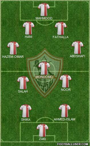 Zamalek Sporting Club Formation 2012