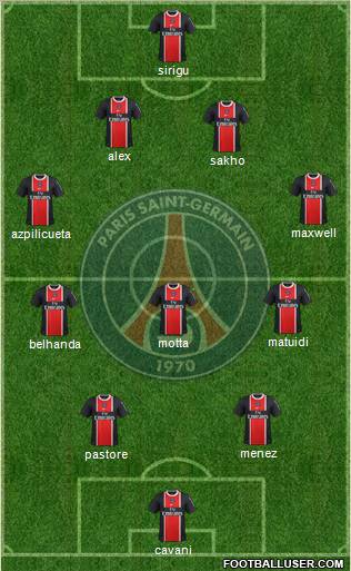 Paris Saint-Germain Formation 2012