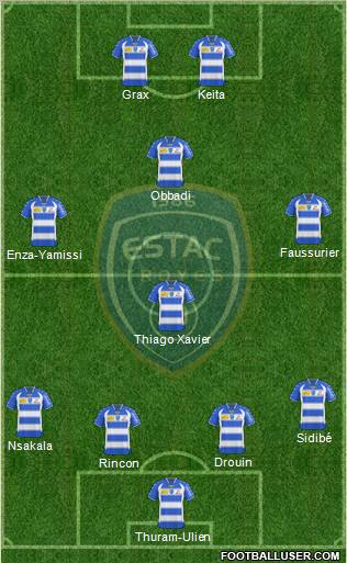 Esperance Sportive Troyes Aube Champagne football formation