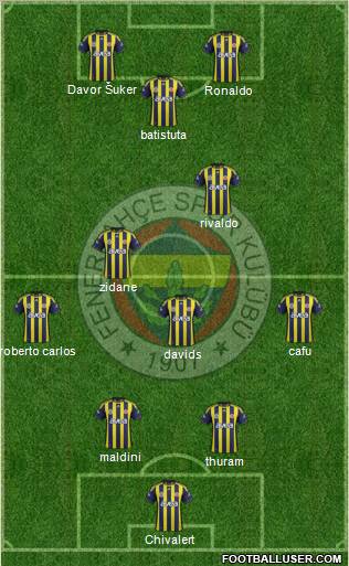 Fenerbahçe SK Formation 2012