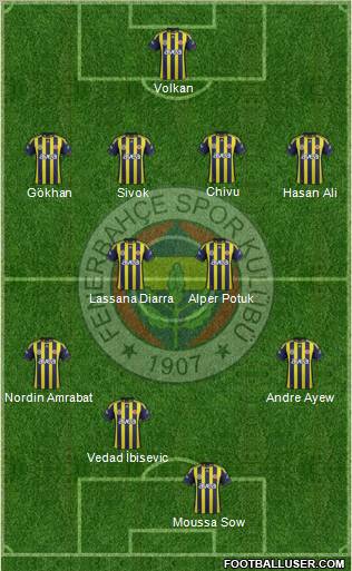 Fenerbahçe SK Formation 2012