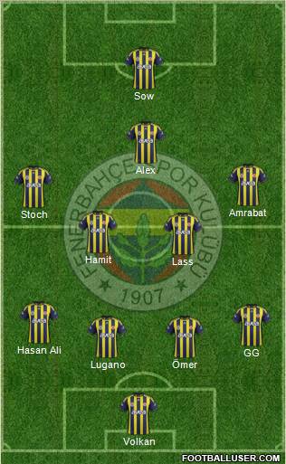 Fenerbahçe SK Formation 2012