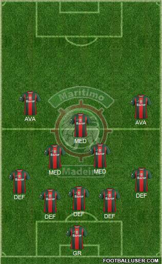 Clube Sport Marítimo - SAD 4-1-3-2 football formation