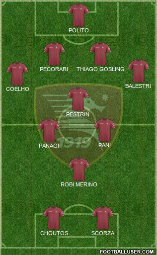 Salernitana football formation