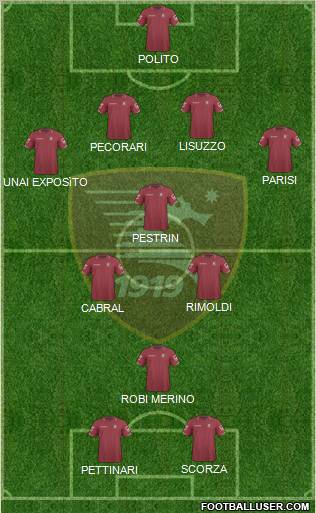 Salernitana football formation