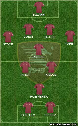 Salernitana football formation