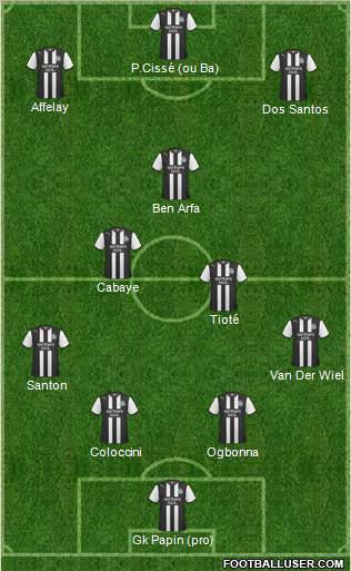 Newcastle United Formation 2012