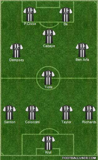 Newcastle United Formation 2012