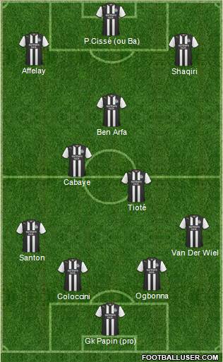 Newcastle United Formation 2012