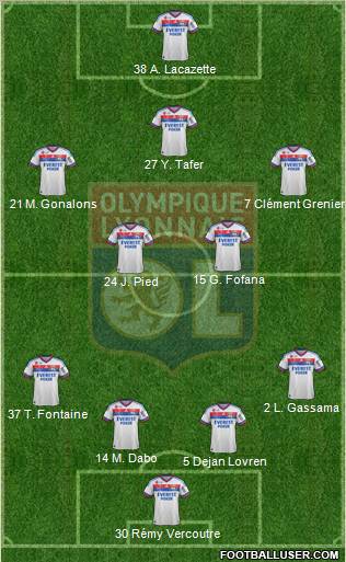 Olympique Lyonnais Formation 2012